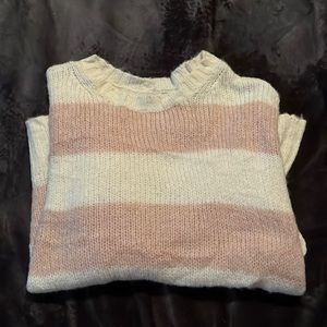 Pink & White Sweater
